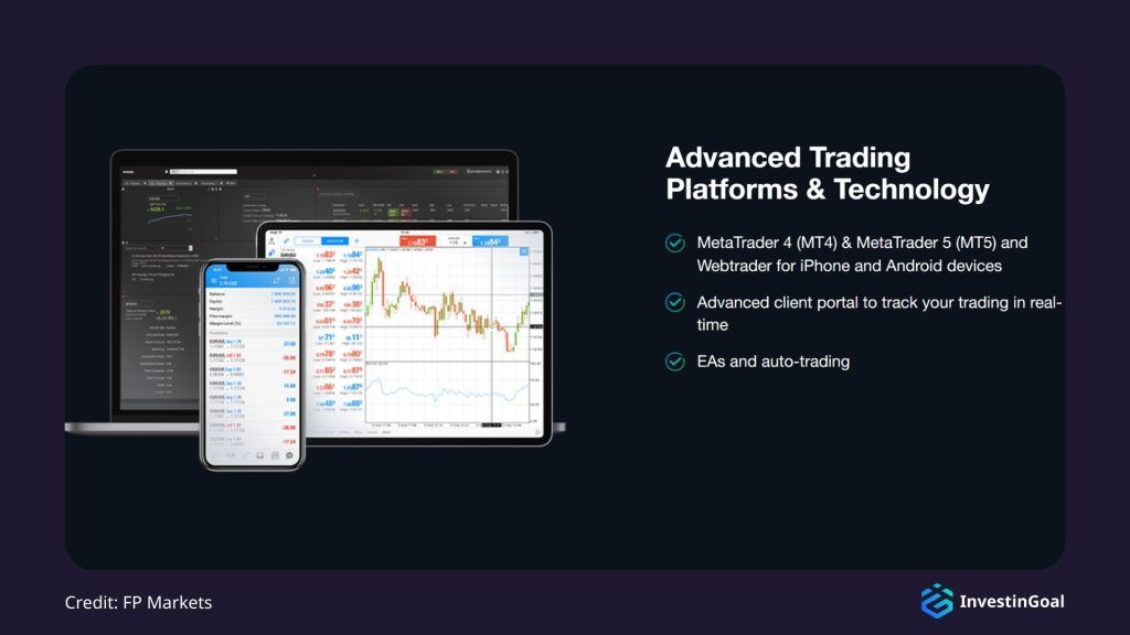 General View of the Trading Platforms on FP Markets