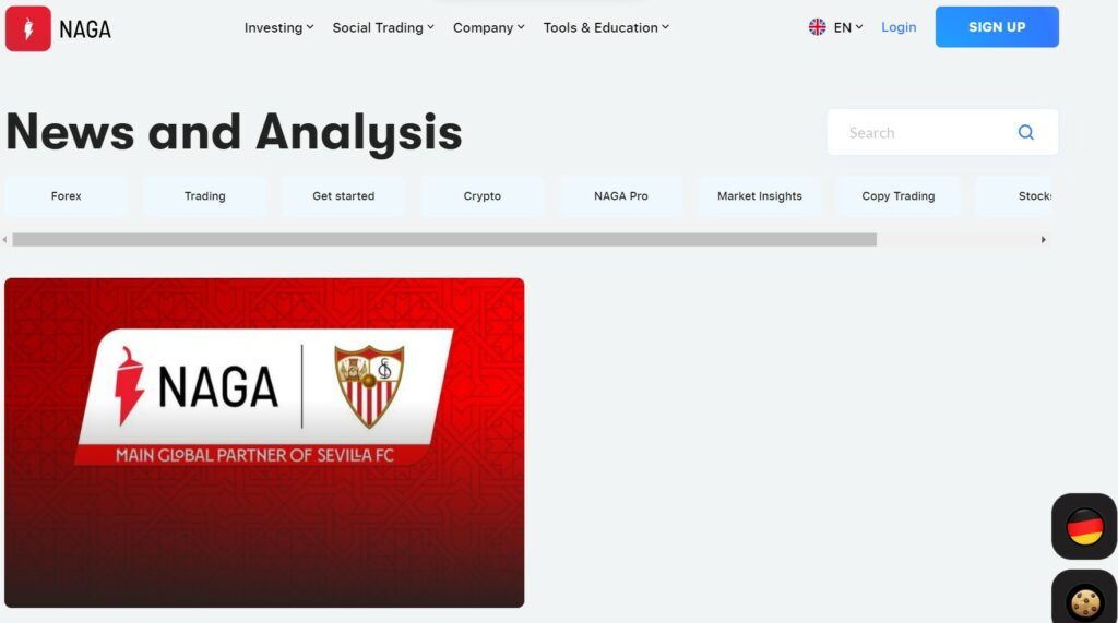 News and analysis section of Naga
