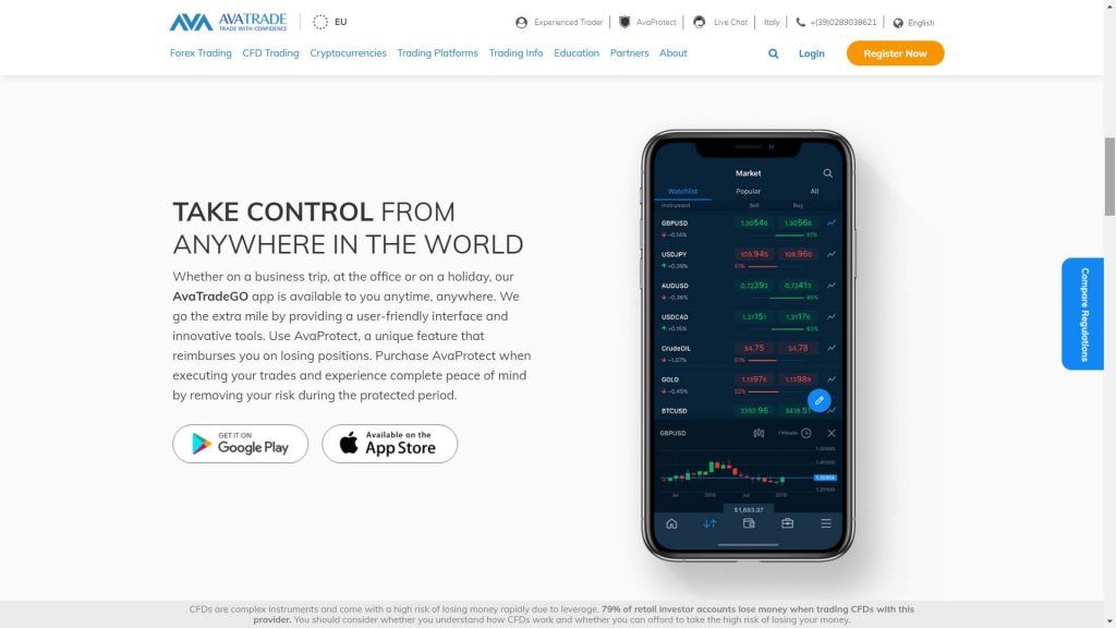 avatrade mobile app features