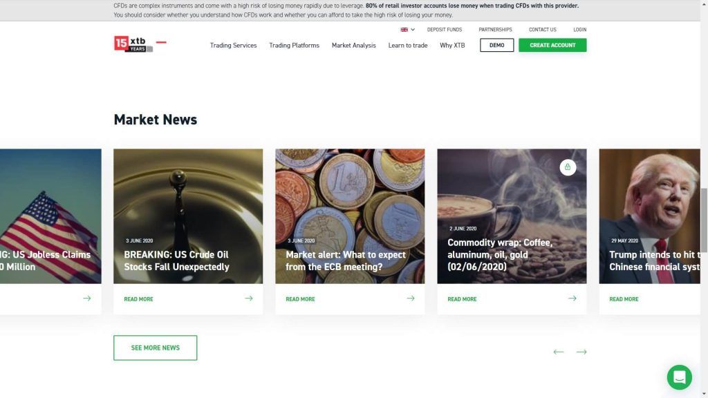 xtb market news on the xtb website