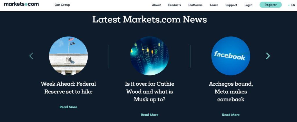 Markets.com latest news