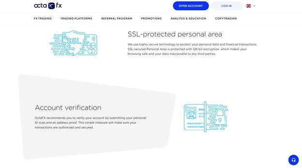 Fund security at OctaFX