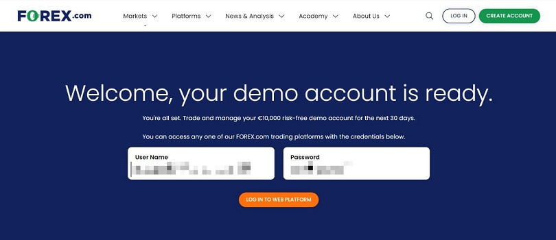forex.com personal details page