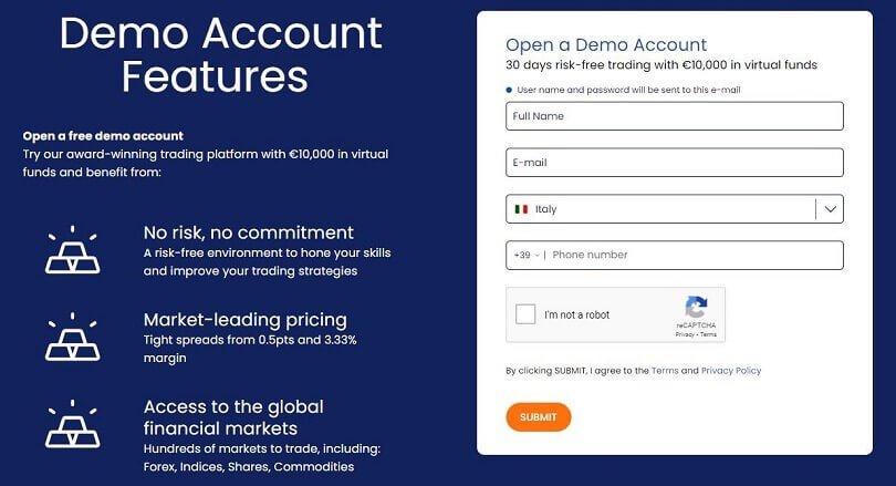 forex.com demo registration page