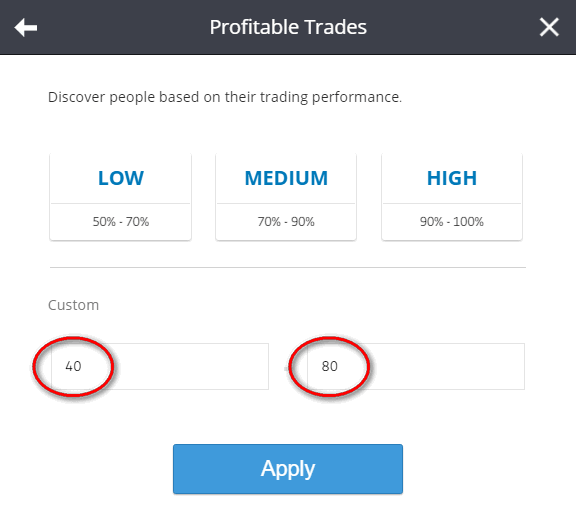 etoro profitable trades filter