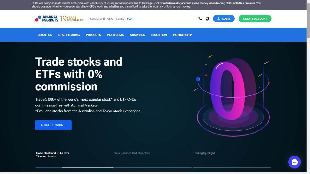 admiral markets website homepage