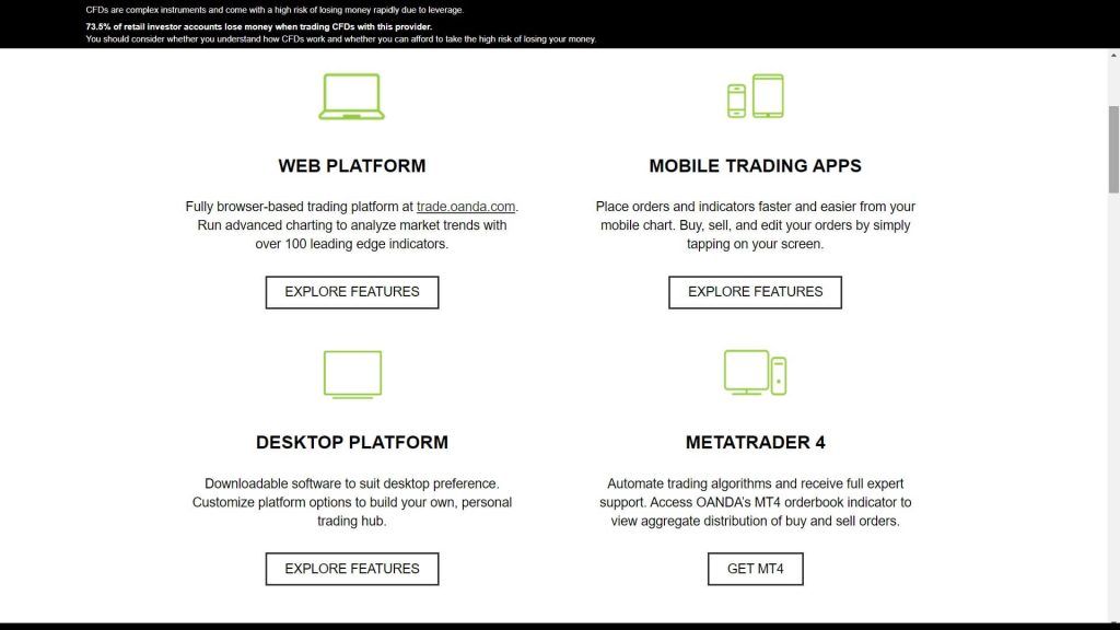 oanda educational section about how to get started with the broker