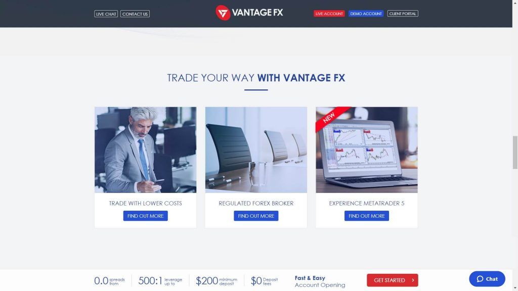 why choose vantage webpage