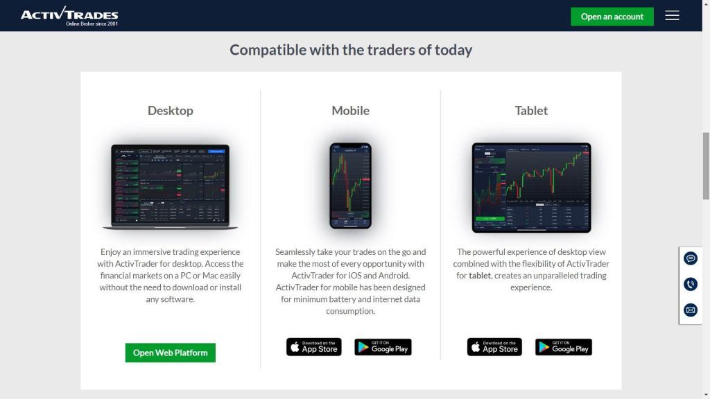 activtrades trading platforms device availability