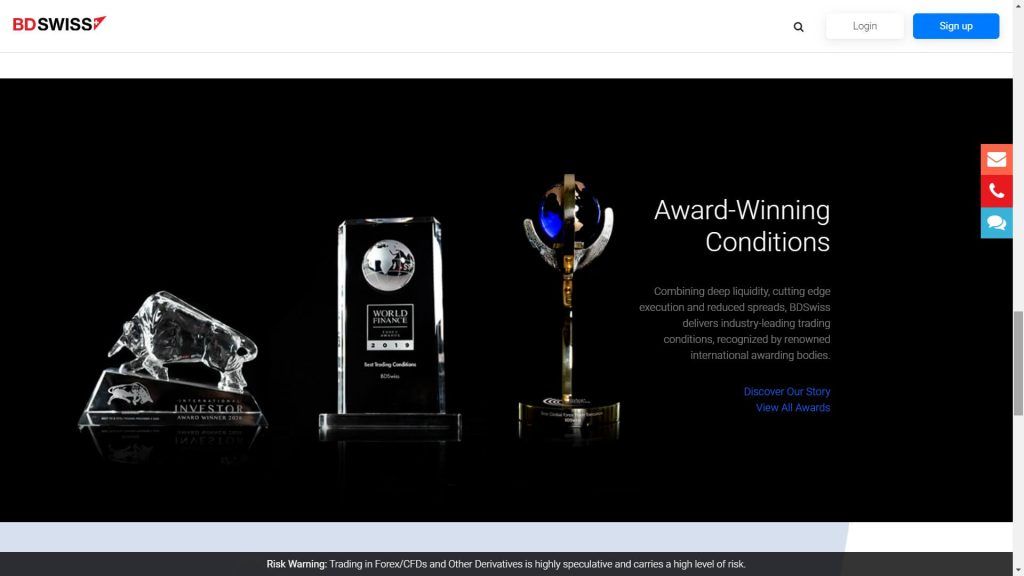 awards won by bdswiss