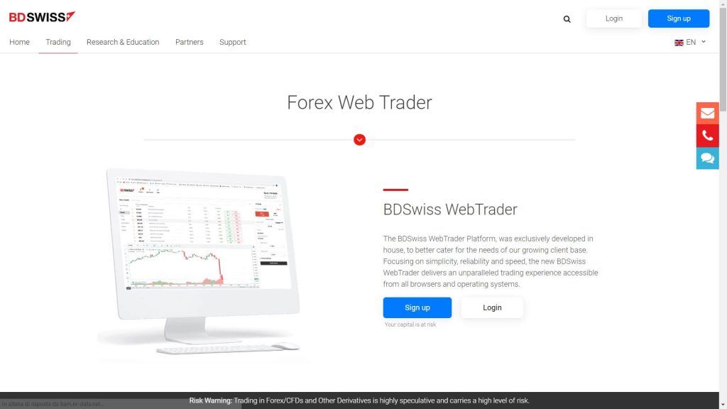 bdswiss webtrader webpage