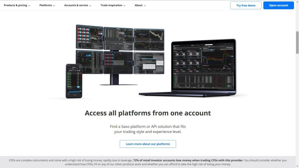 saxo bank trading platform features