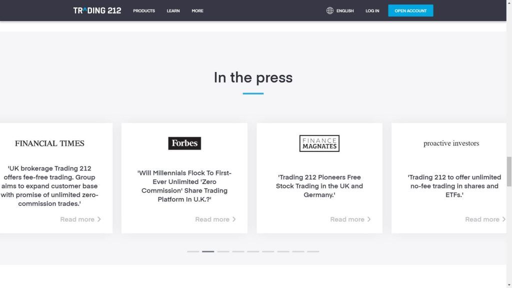 what does the press say on trading 212