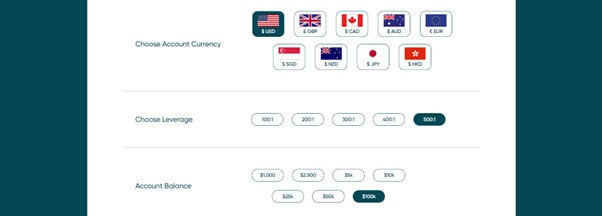 Customize your Vantage demo account