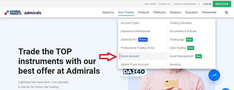 admiral markets webpage open demo 