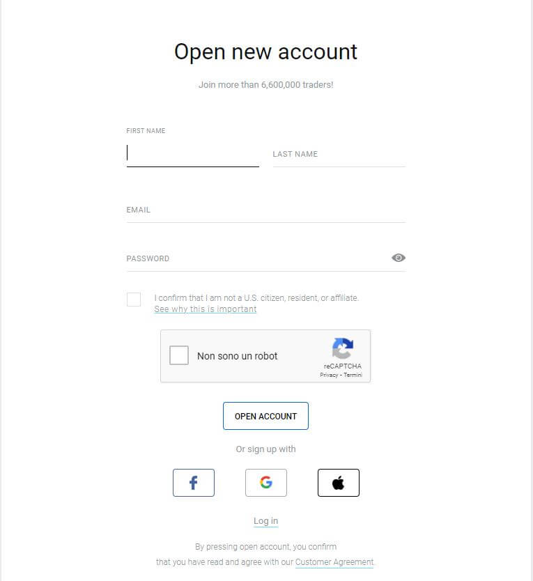 octafx demo registration form