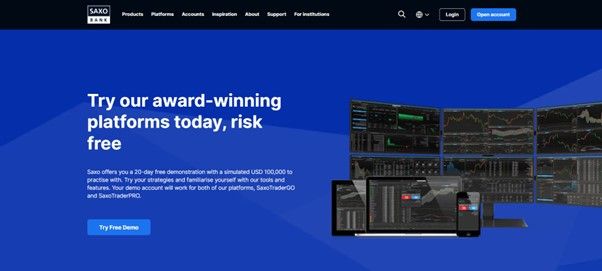Create your demo account with Saxo