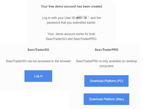 Download your preferred Saxo demo trading platform