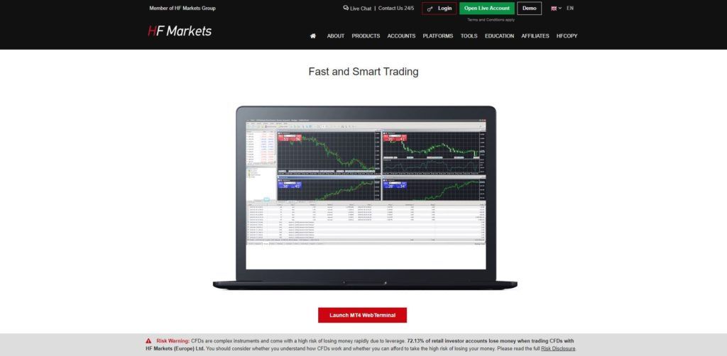 hf markets mt4 webtrader platform
