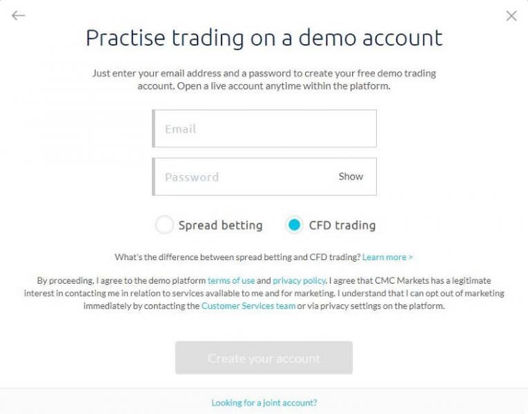 CMC Markets demo account: opening and features (2026)