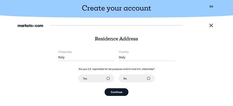 markets.com select your country 