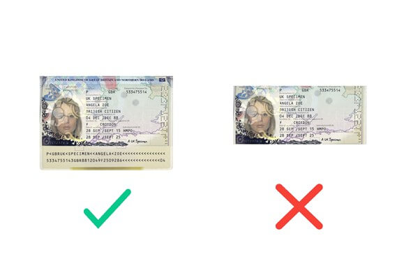 Here's an example of a documents that can be accepted and one that can't