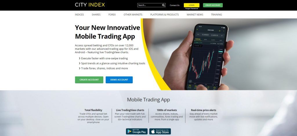 city index mobile trading app