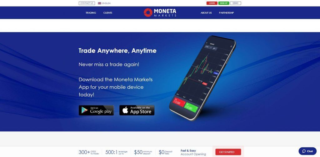 moneta markets trading app