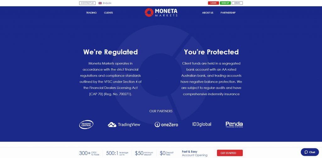 moneta markets regulation and security