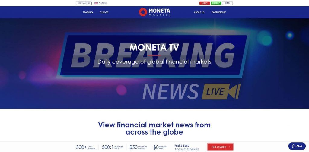 moneta markets tv service