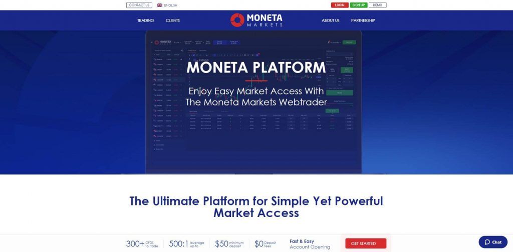 moneta markets webtrader platform