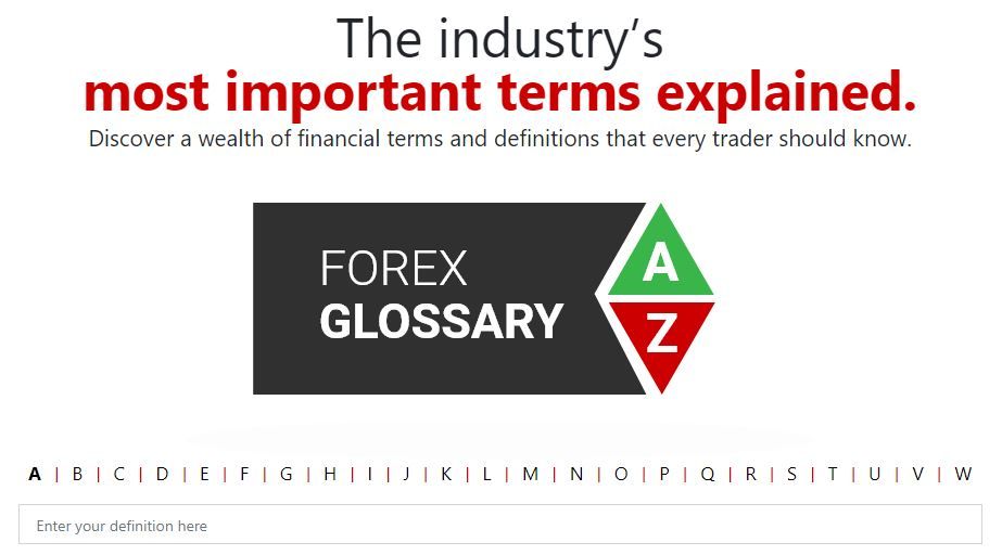 The forex glossary proposed by TickMill