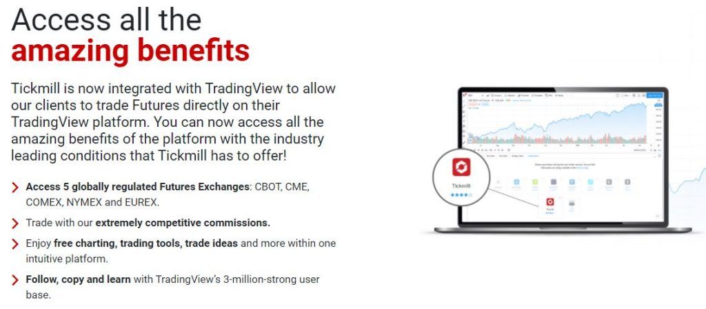 The TradingView platform on TickMill