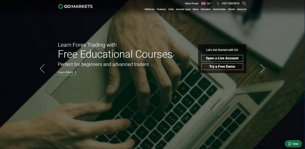 go markets homepage