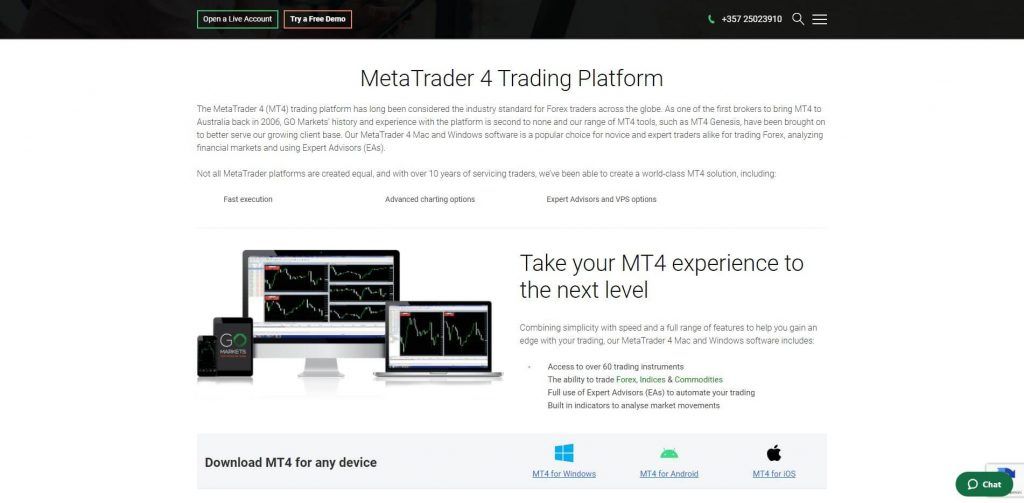 go markets mt4 platform