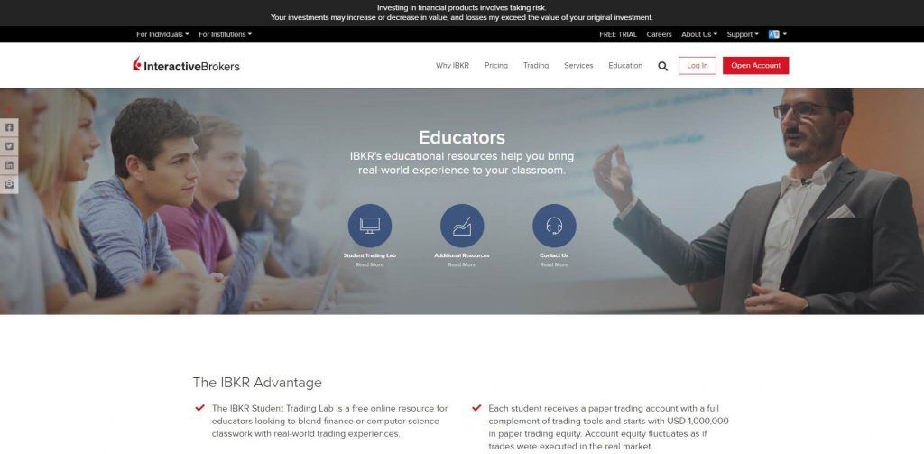 interactive brokers students lab section
