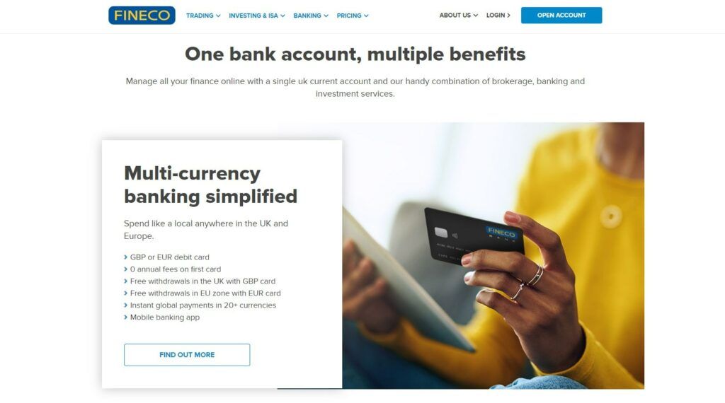 the account types of fineco
