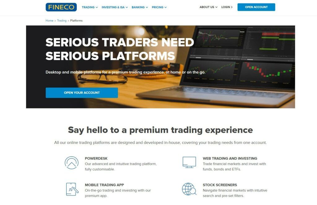 the trading platforms offered by fineco