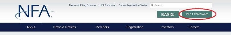 nfa file a complaint