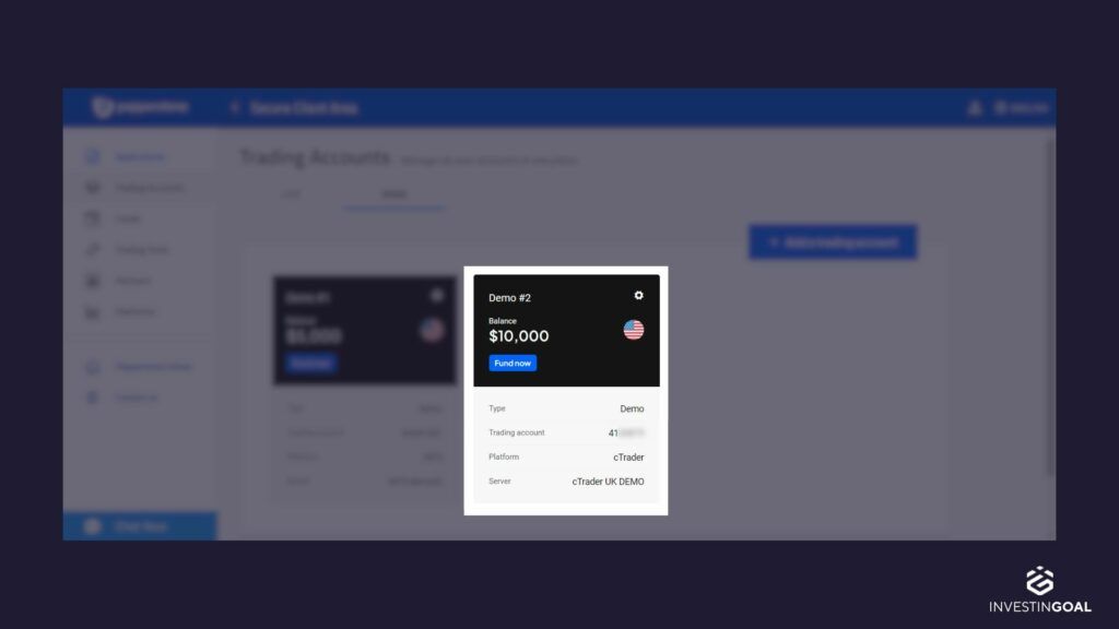 login information for cTrader