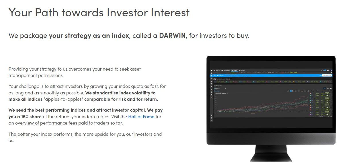 Darwinex copy trading unique approach with DARWINs