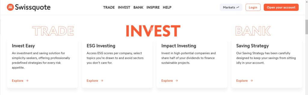 swissquote invest features