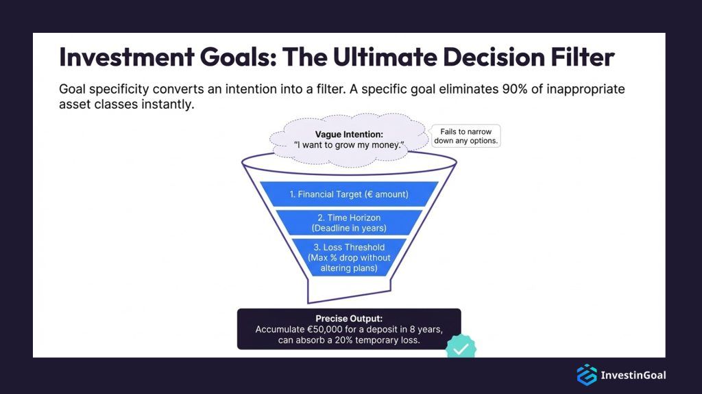 investment goals filter