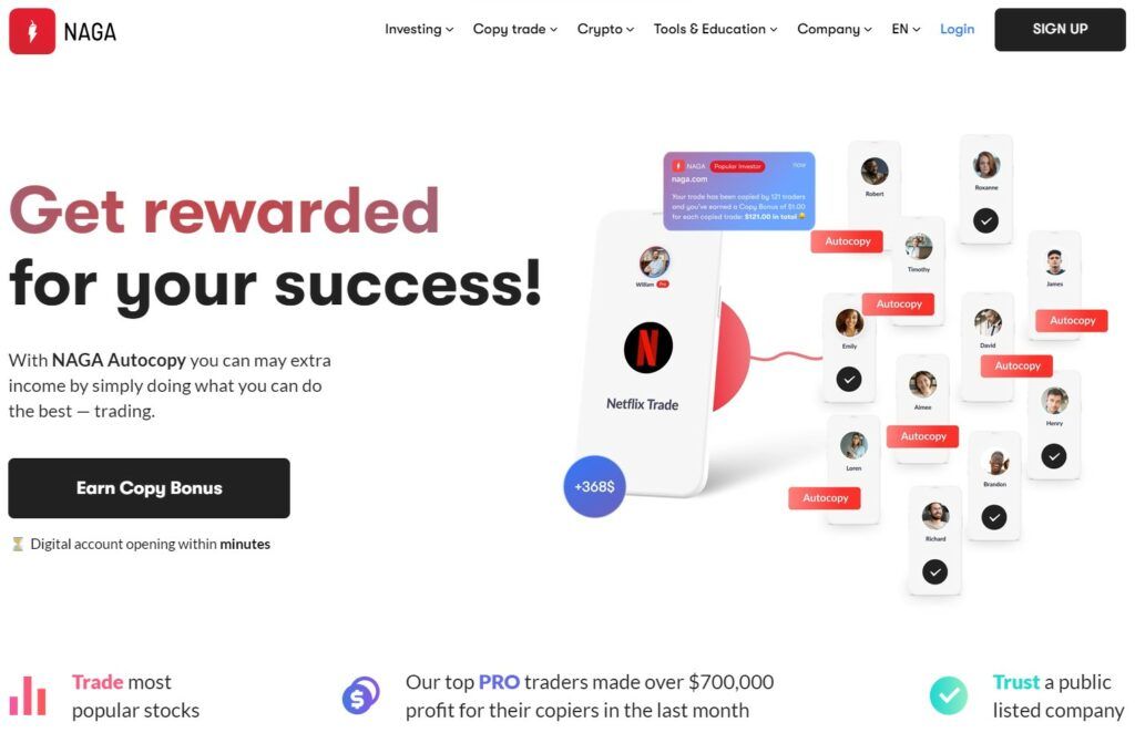 With Naga auto-copy you can get rewards
