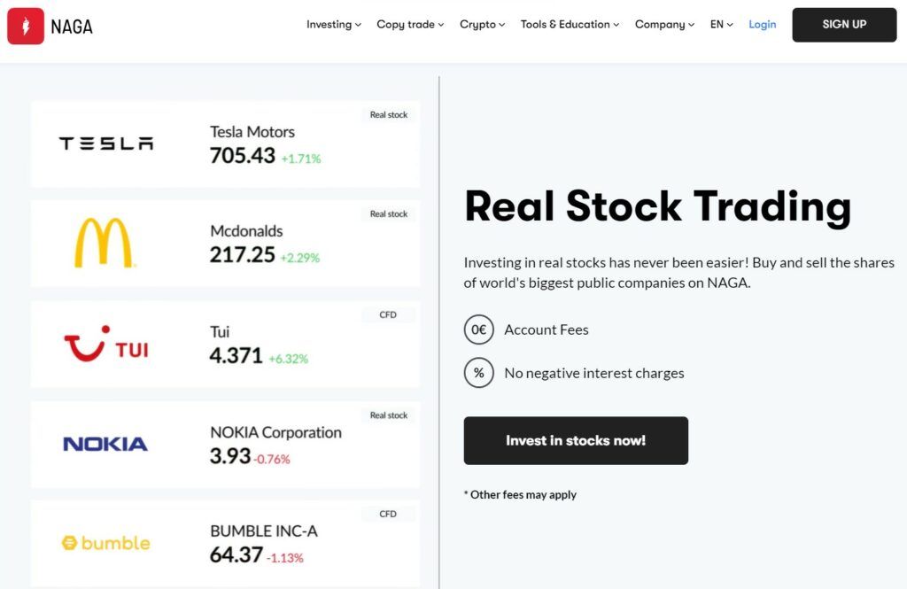 naga real stock trading