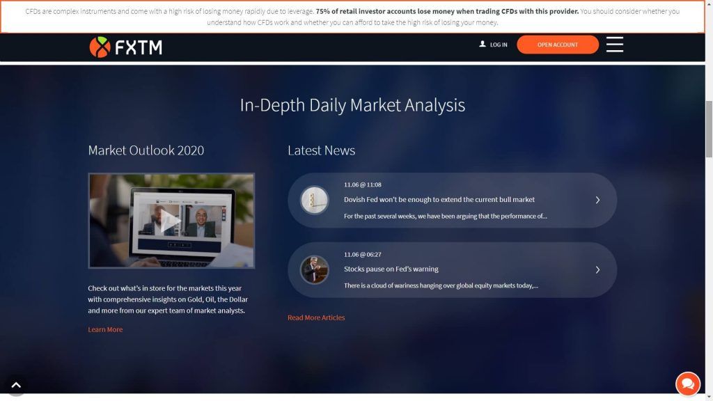 fxtm market insights webpage