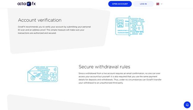 Secure withdrawals rules at OctaFX