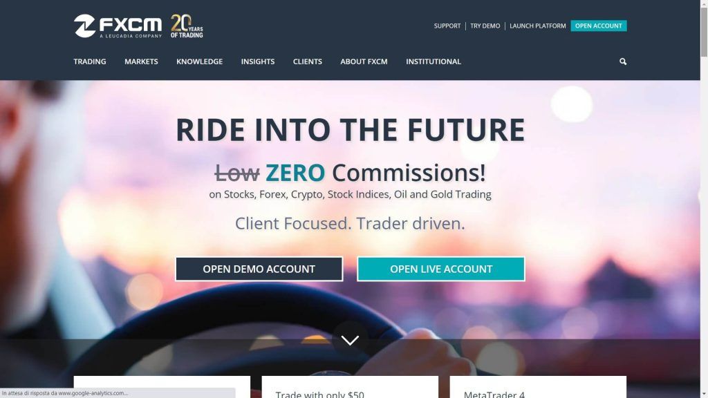 fxcm website homepage