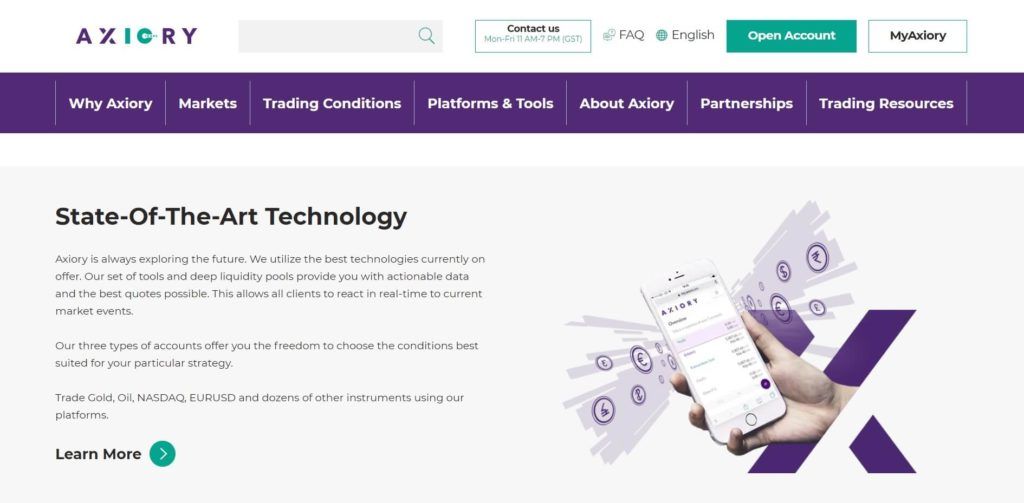 Trading with a state-of-the-art technology with Axiory