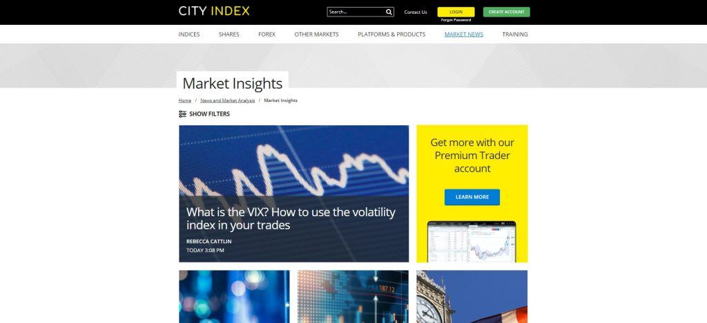 section market insights of city index